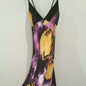 Sexy Flow Colorful Tulip Cross Tie Back Dress sm